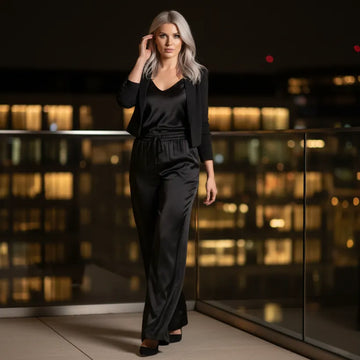 Women’s Wide Leg Ice Silk Trousers – Elegance & Comfort for Spring/Summer